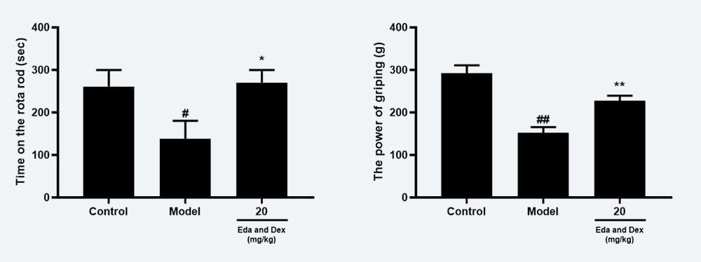 神经功效药效学考察：C 转棒滞留时间；；；；；D 抓握力（mean±SEM）.jpg
