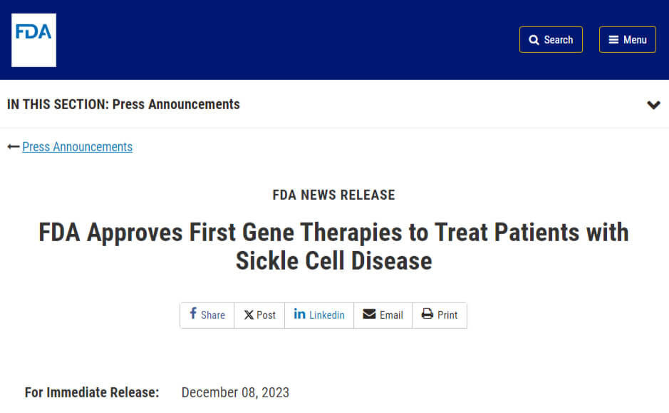 2023年12月8日，，，，，，美国FDA批准了两款具有里程碑意义的疗法——Casgevy和Lyfgenia.jpg