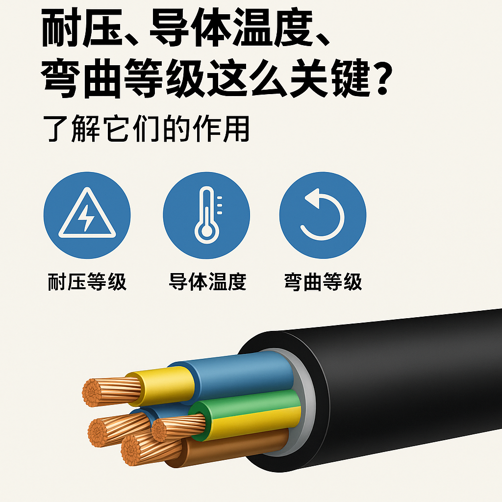为什么充电电缆的耐压、导体温度、弯曲等级这么关键？了解它们的作用