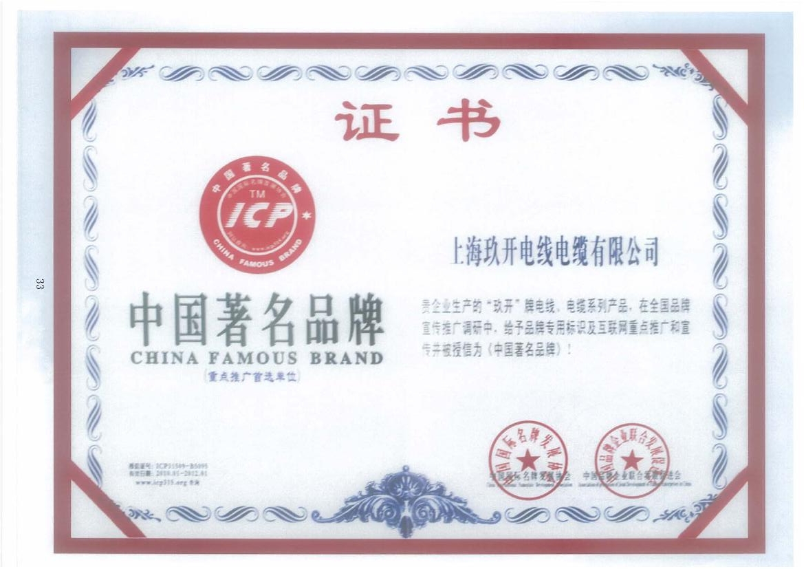 NG官网中国著名品牌证书